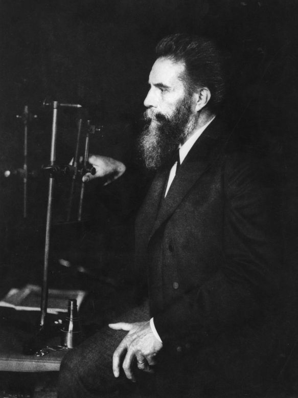 <a href="http://www.nobelprize.org/nobel_prizes/physics/laureates/1901/rontgen-bio.html" target="_blank" target="_blank">Wilhelm Conrad Roentgen</a>, a German physicist, discovered the electromagnetic rays which he called <a href="http://science.hq.nasa.gov/kids/imagers/ems/xrays.html" target="_blank" target="_blank">X-rays</a> in 1895. He identified them by accident while experimenting with vacuum tubes. He died in 1923. 