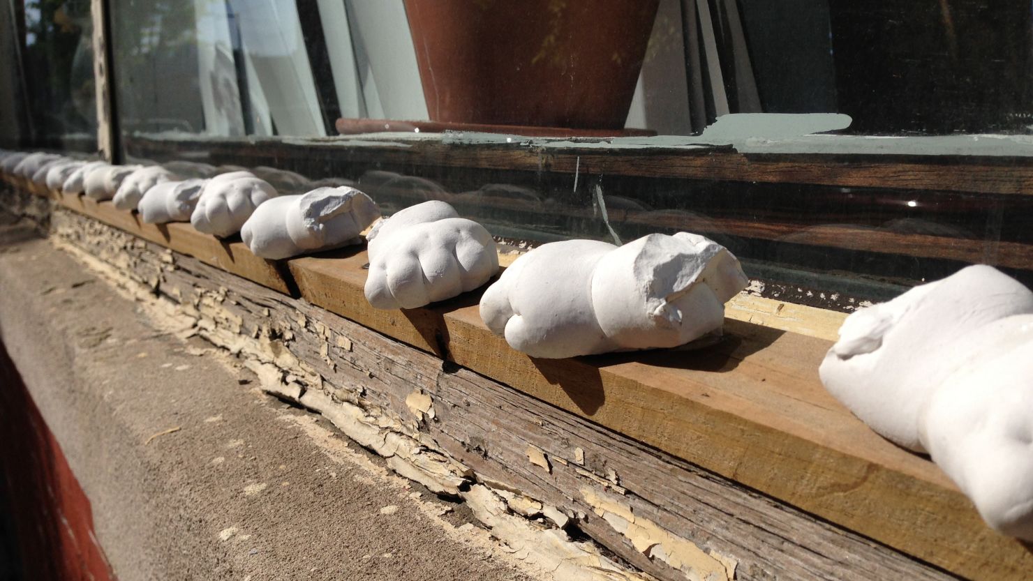 A makeshift memorial of plaster babies' hands now sits in the windowsill of Dr. Kermit Gosnell's Philadelphia abortion clinic.