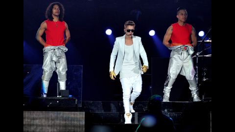 Earlier in May 2013, a fan rushed Bieber on stage and <a href="http://www.cnn.com/2013/05/06/world/irpt-storify-bieber-dubai-fan/index.html">attempted to grab him</a> during a concert in the United Arab Emirates. Also that month, a safe in a stadium in Johannesburg, South Africa, <a href="http://www.cnn.com/2013/05/14/world/africa/south-africa-bieber-theft/index.html?iref=allsearch" target="_blank">was raided after a Bieber performance. </a>