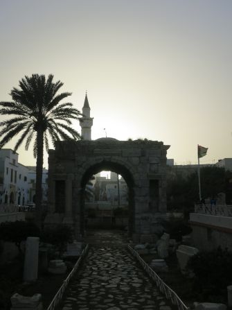 The Marcus Aurelius Arch in Old Town, Tripoli.