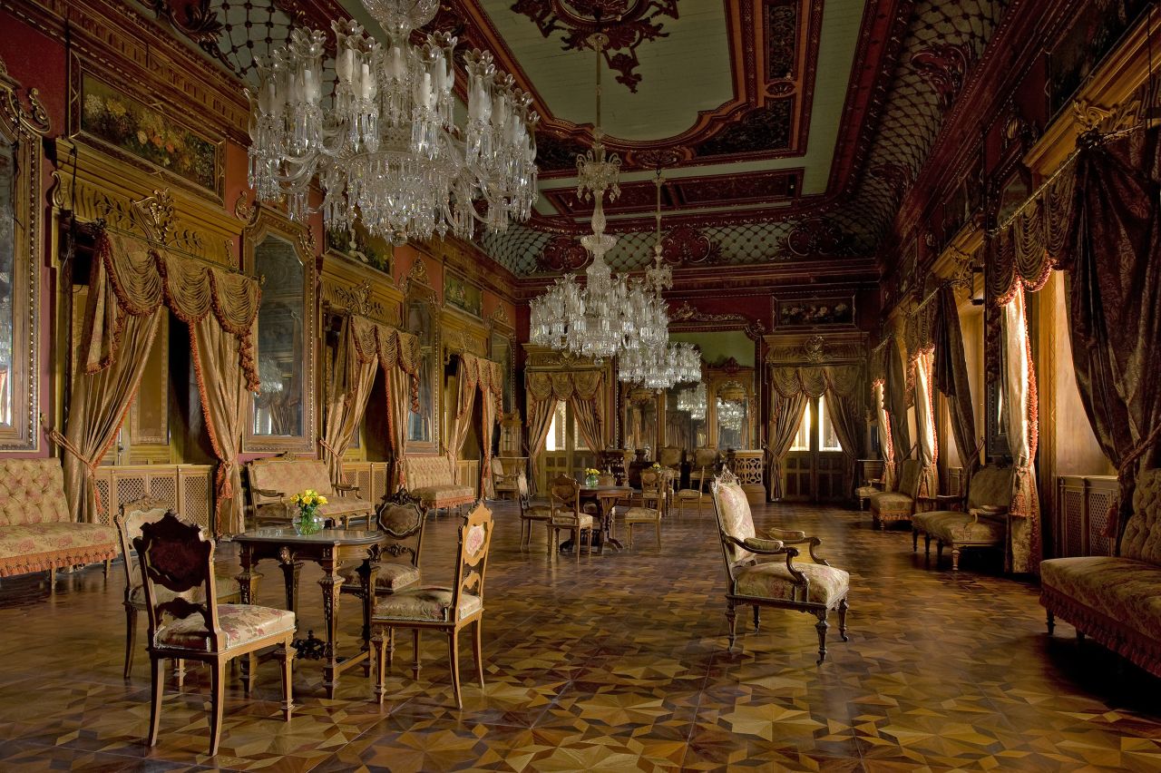 <strong>Falaknuma Palace, Hyderabad: </strong>The elaborate ballroom at the Taj Falaknuma. Transforming the palace into a 60-suite hotel whilst maintaining the buildings regal character took the Taj Group the best part of 10 years.