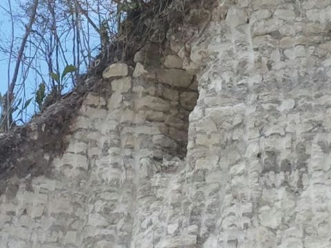 The limestone from which the pyramid is made is prized by local contractors for building and repairing.