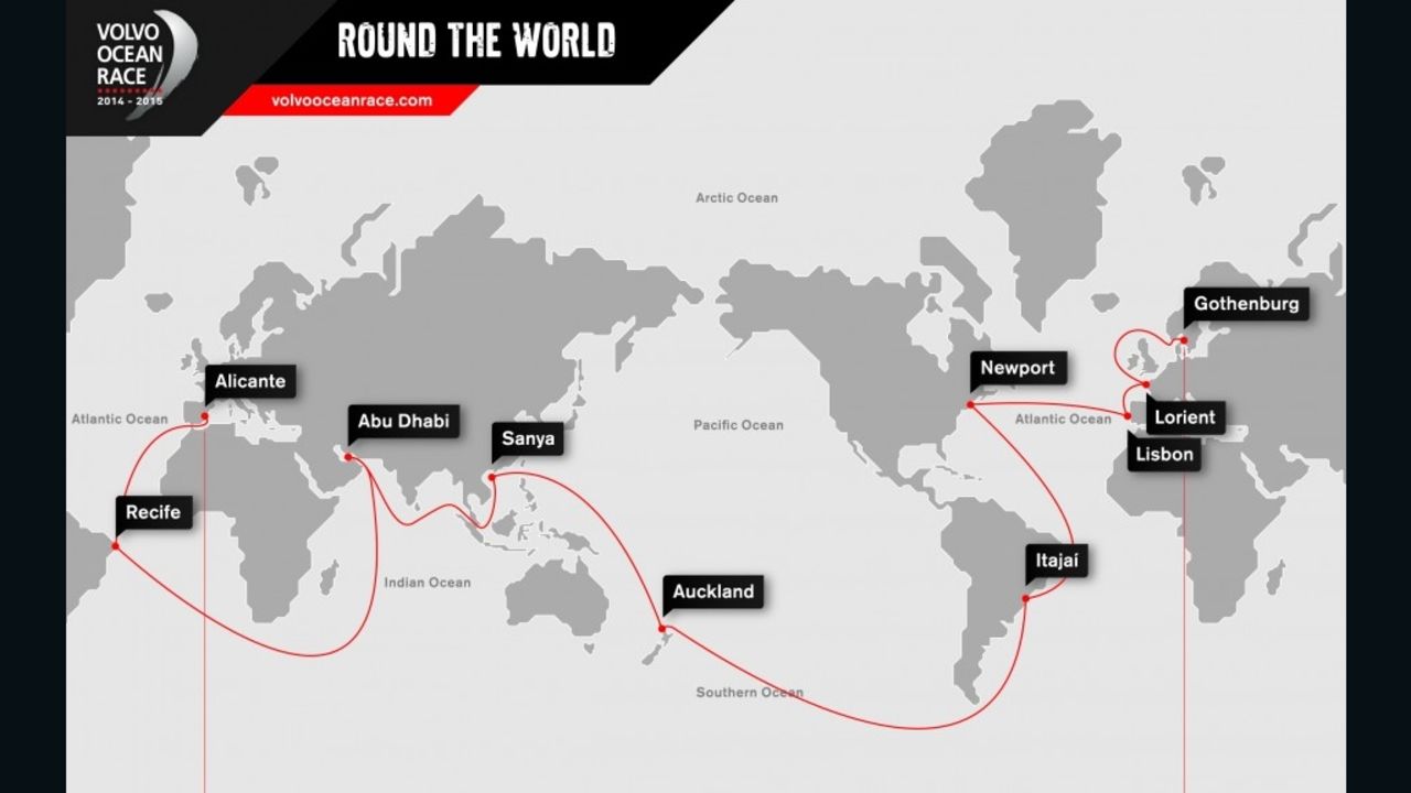 Click: Volvo Ocean Race route