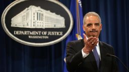 U.S. Attorney General Eric Holder holds a news conference about efforts by the Justice Department and the Health and Human Services Department to combat Medicare fraud at the Justice Department May 14, 2013 in Washington, DC. Holder faced a large number of questions about his department's investigation targeting phone records and data from the Associated Press.