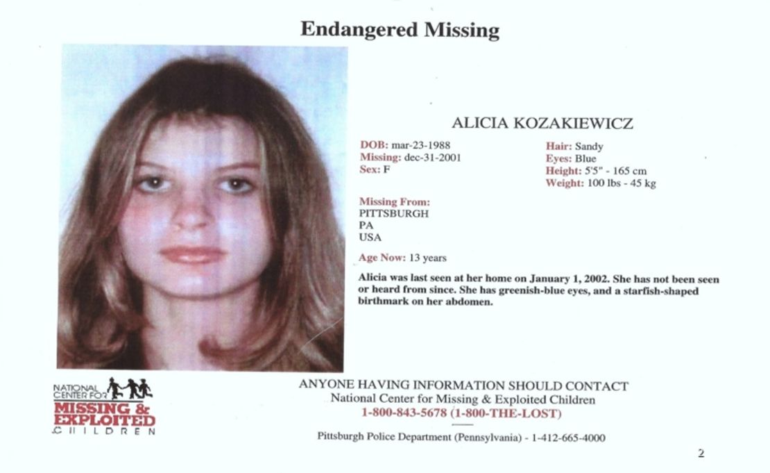 Alicia Kozakiewicz's missing poster