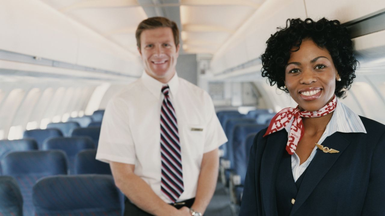 Customer satisfaction skyrockets when airline employees smile at passengers. 