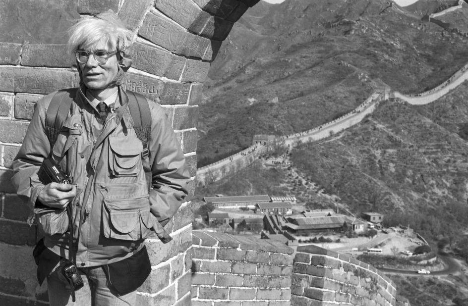Warhol also spent a morning at the Great Wall of China. "It doesn't look like a wall, it looks like a rollercoaster without the roller," Makos recalls him remarking.