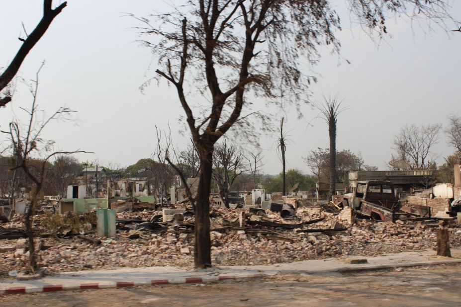 Many other families have not been as lucky, with large parts of Meiktila razed to the ground.