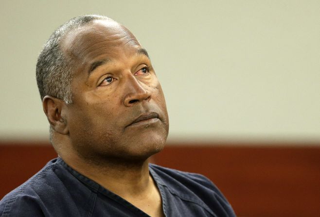 Disgraced football star O.J. Simpson appears in court on May 13, 2013, seeking to get his robbery, assault and kidnapping convictions thrown out after spending more than four years in prison. <a href="index.php?page=&url=http%3A%2F%2Fwww.cnn.com%2F2013%2F05%2F13%2Fjustice%2Foj-simpson-appeal%2Findex.html">He argued that bad legal advice led to his arrest and conviction in a confrontation</a> with sports memorabilia dealers. His 2008 conviction came 13 years after his acquittal on murder charges in the deaths of ex-wife Nicole Brown Simpson and Ronald Goldman.