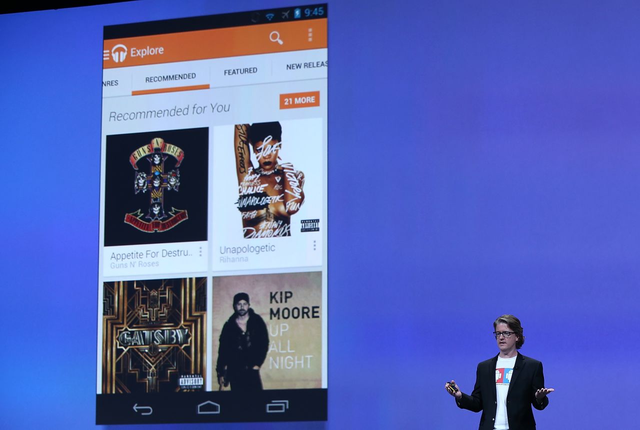 Google announced its own streaming service, Google Play Music All Access, in May. It combines the millions of songs in the Google library with users' own music collections, which can be uploaded to Google Play. The service works on the Web and on mobile devices.