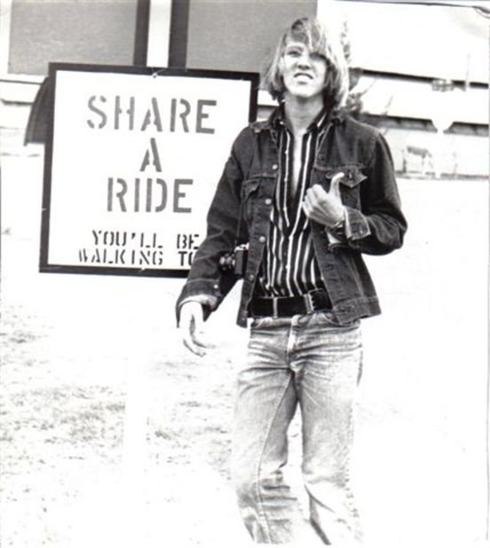 Clothing became another way for young people to challenge norms and minimize the gender gap, paving the way for the mainstreaming of jeans across all spectrums of society. Shown here in 1975, <a href="http://ireport.cnn.com/docs/DOC-970927">Jim Heston</a> wore the belt buckle on the side of his waist. 