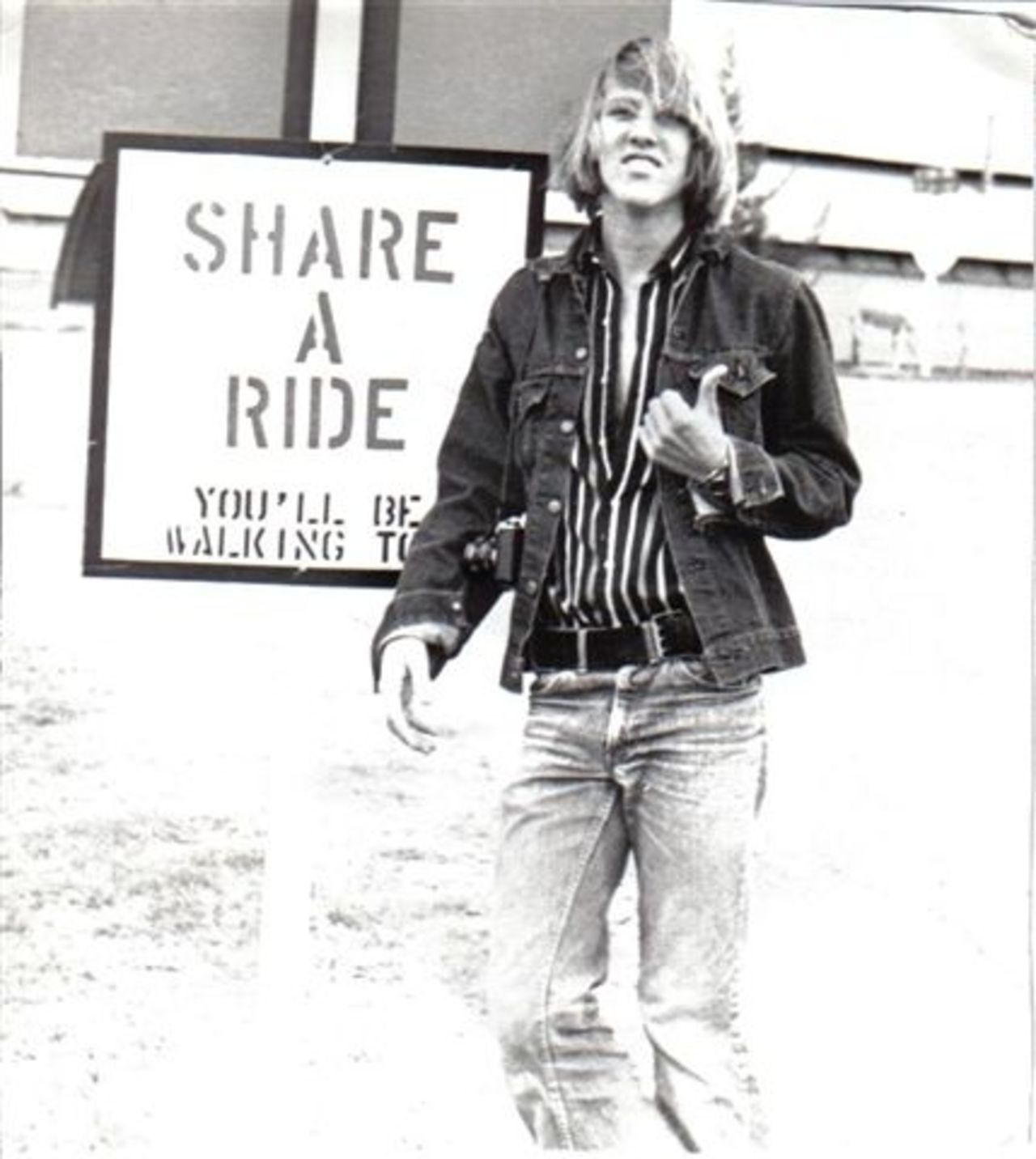 Clothing became another way for young people to challenge norms and minimize the gender gap, paving the way for the mainstreaming of jeans across all spectrums of society. Shown here in 1975, <a href="http://ireport.cnn.com/docs/DOC-970927">Jim Heston</a> wore the belt buckle on the side of his waist. 