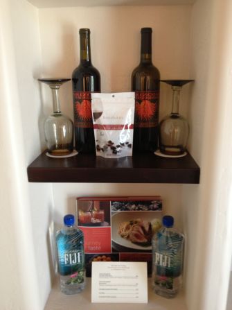 Some hotels have tried to entice guests towards the minibar with open displays and more imaginative product options. Here, locally sourced wine and snacks are displayed in a suite at the <a href="http://enchantmentresort.com/" target="_blank" target="_blank">Enchantment Resort</a> in Sedona, Arizona.