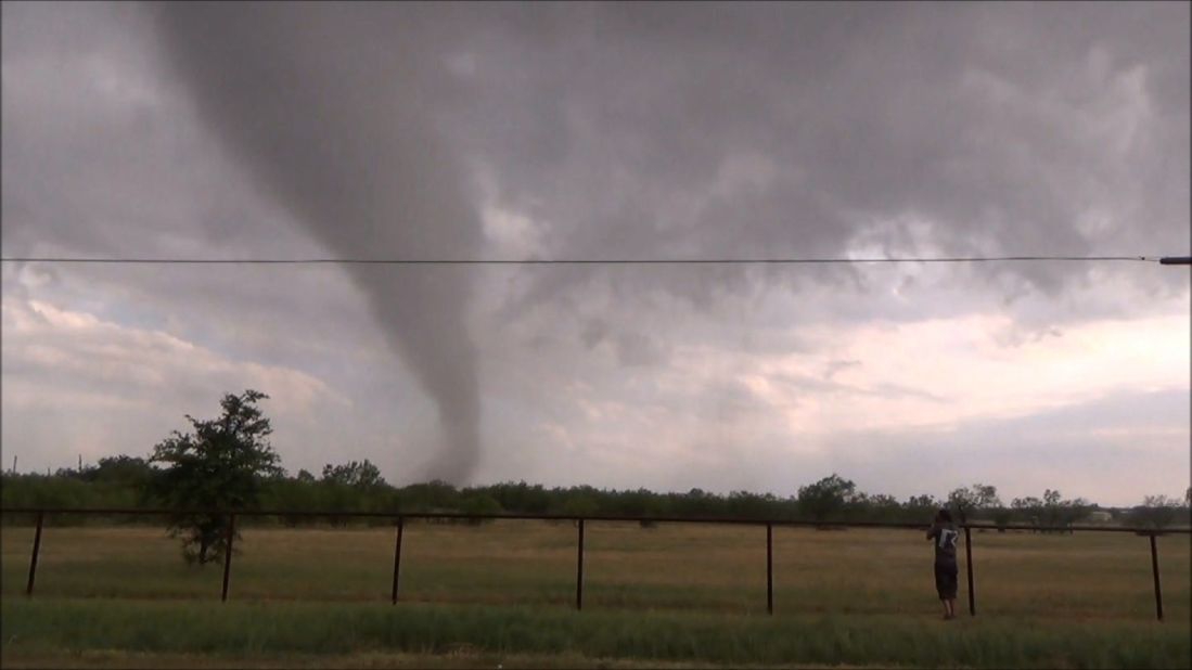 At least 10 tornadoes touched down in northern Texas late Wednesday May 15, including this one in Millsap, west of Fort Worth.