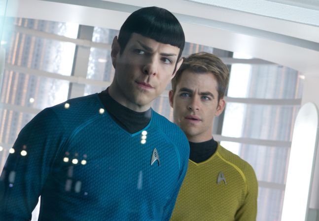 <strong>"Star Trek: Into Darkness"</strong>: Capt. James T. Kirk (Chris Pine, at right with Zachary Quinto) leads a manhunt to capture a powerful foe. <strong>(Hulu) </strong>