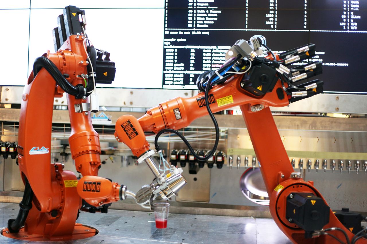 Adapted industrial robot<strong> </strong><a href="http://www.makrshakr.com/" target="_blank" target="_blank">Makr Shakr</a><strong> </strong>gave attendees at the 2013 Google I/O Conference the chance to send orders via a smartphone app and interact with attendees with a similar taste in booze. The team from MIT's <a href="http://senseable.mit.edu/" target="_blank" target="_blank">Senseable City Lab</a> wanted to see what would happen if you let a crowd of take control of an industrial manufacturing machine -- and naturally chose alcohol to be the inspiration for their experiment.