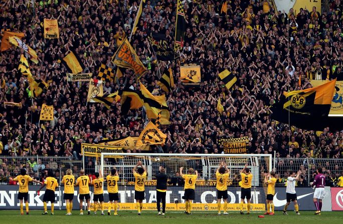 German clubs are famed for being well run, creating a good atmosphere at games, with Dortmund's Westfalenstadion a case in point. Cheap tickets for standing areas play a large part in that, and Dortmund's players make a point of thanking their supporters after every game.