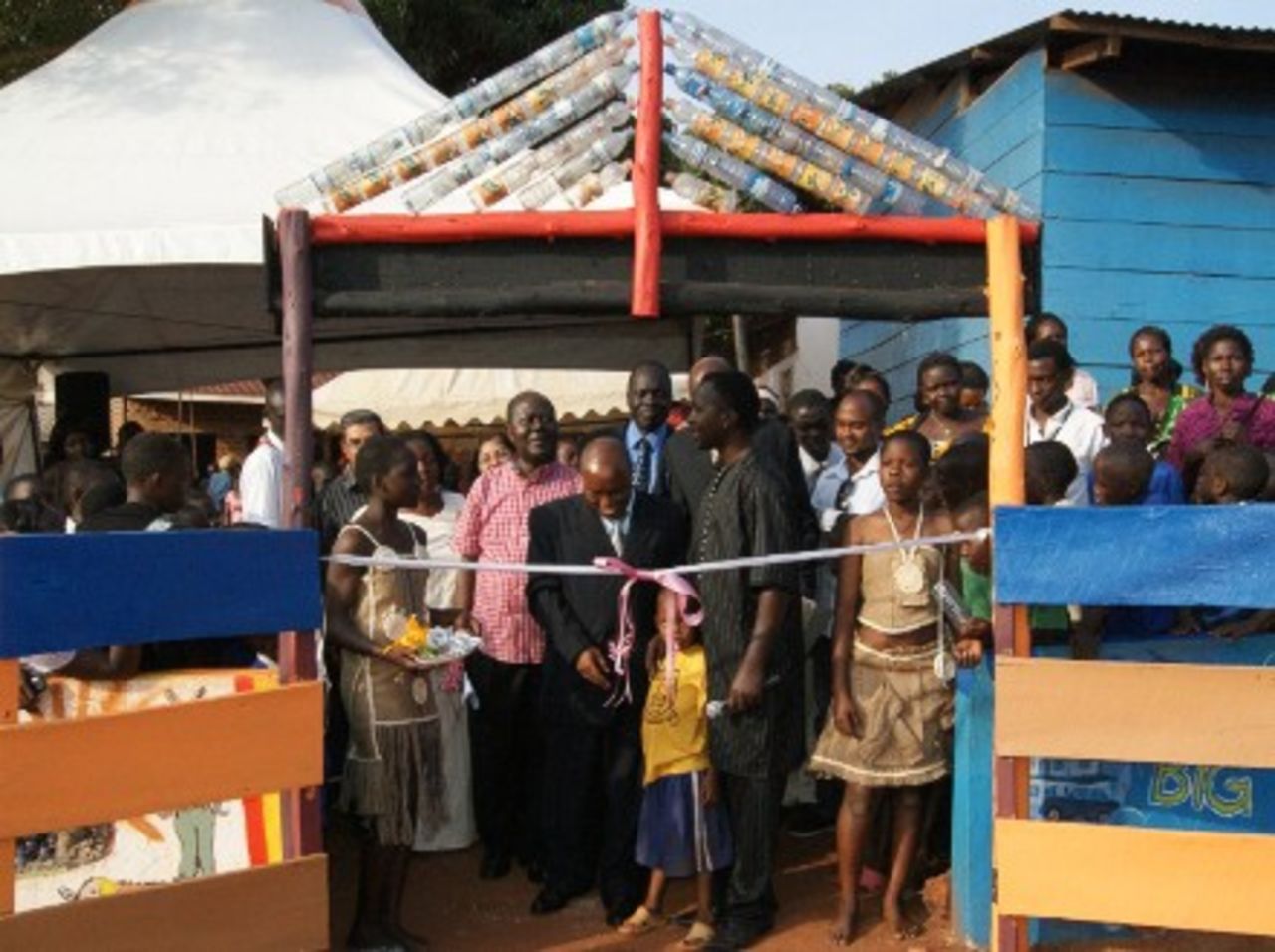 The opening of the playground in Kireka.