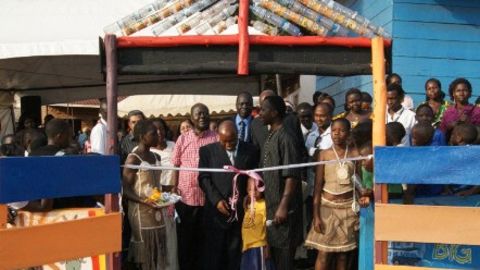 The opening of the playground in Kireka.