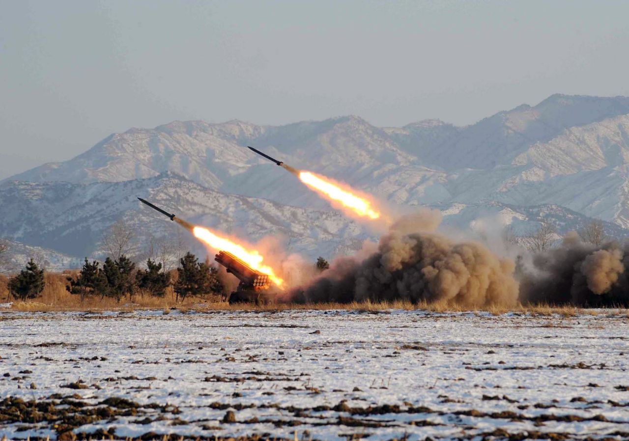 This undated file picture released by KCNA on January 5, 2009 shows an artillery unit conducting a drill at an undisclosed location in North Korea.