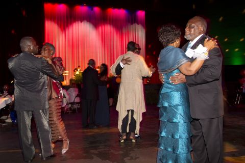 The music included songs by Aretha Franklin, Etta James, The Temptations, just what you would expect at a 1960s prom.  But the song that drew the most bodies to the dance floor was "The Wobble," <br />a hip-hop number with an accompanying line dance. 