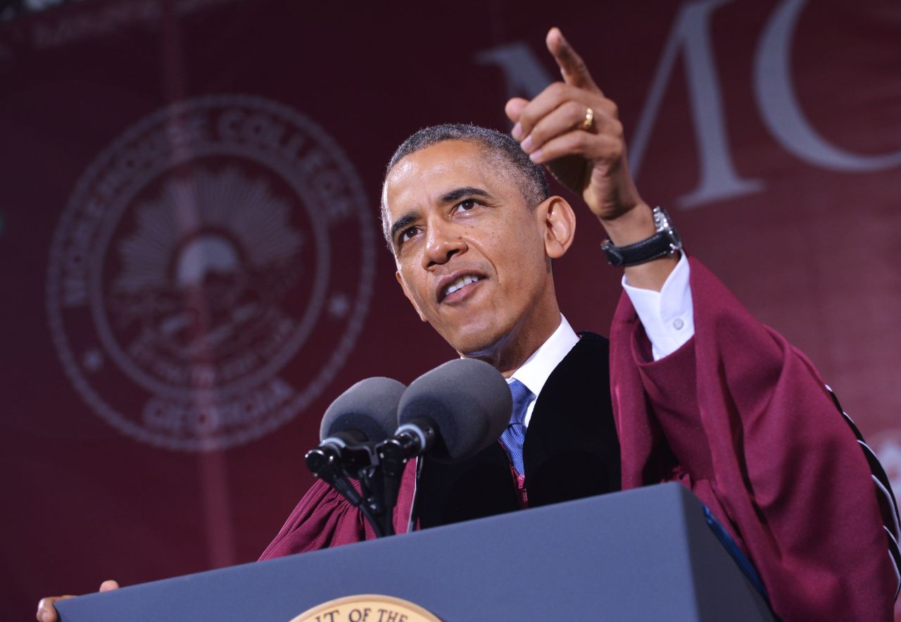 Every spring, college commencement addresses offer a chance to hear life lessons from a who's who of politicians, scientists, tech leaders and artists. So, who's speaking this year? President Barack Obama delivers the commencement address at Morehouse College on May 19 in Atlanta. He gave the commencement address at the Ohio State University on May 5 and will be doing the same at the U.S. Naval Academy in Annapolis, Maryland, on May 24. Click through the gallery to see more of this year's speakers.