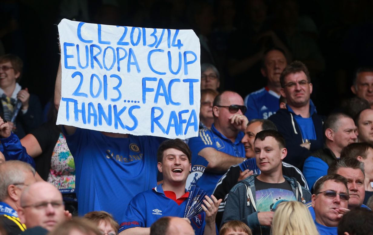 Rafael Benitez is appreciated by a section of the Chelsea supporters as his spell as interim manager ends with a flourish. 