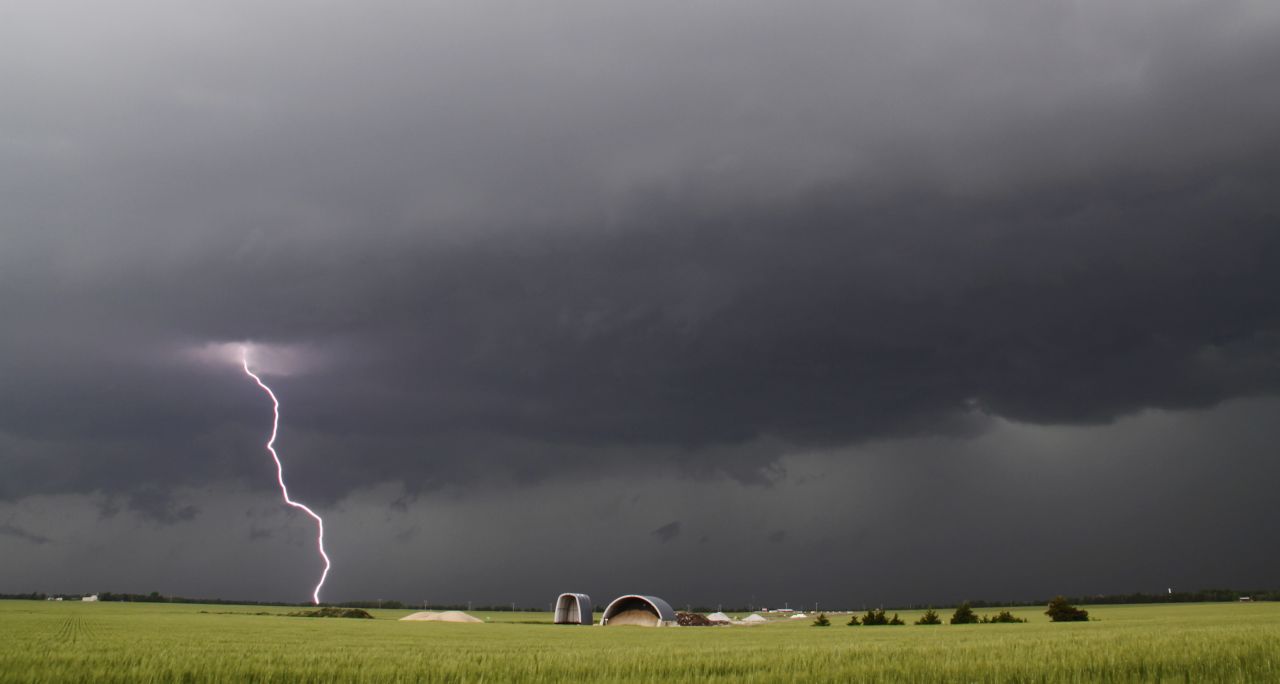 Lightning strikes in Clearwater, Kansas, on May 19.