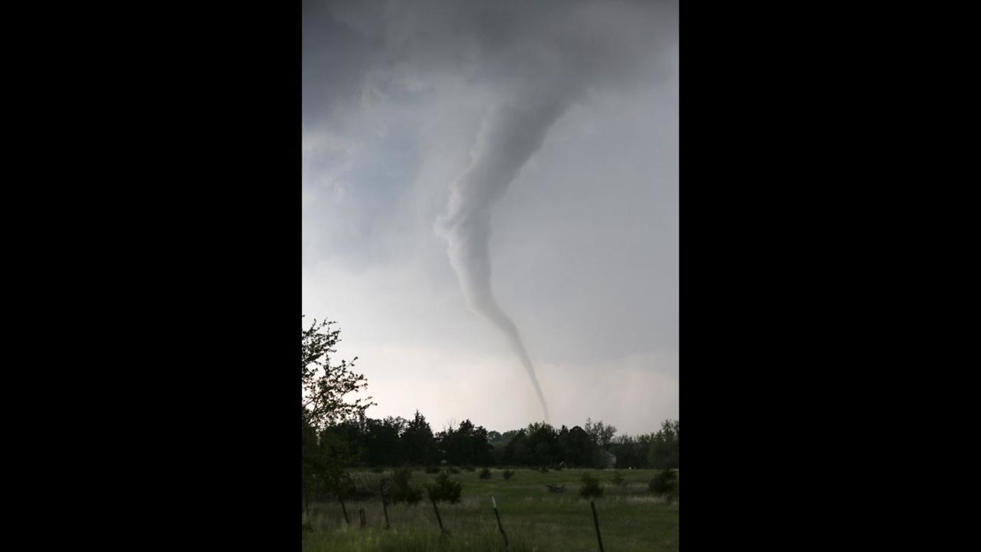 A tornado touches down near Wichita, Kansas, on Sunday, May 19.