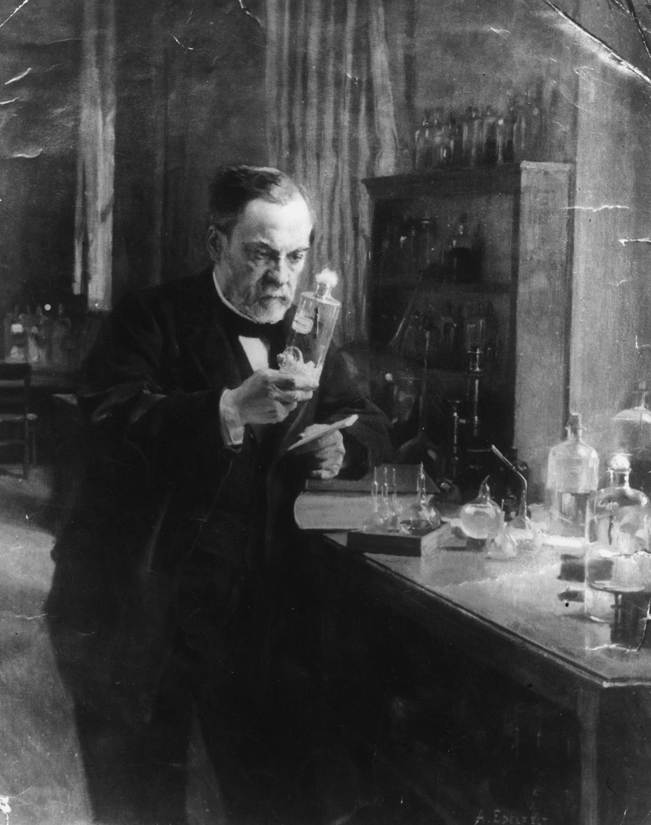 You probably know <a href="http://www.britannica.com/EBchecked/topic/445964/Louis-Pasteur" target="_blank" target="_blank">Louis Pasteur</a> as the man who invented pasteurization. But Pasteur also developed the first vaccines for rabies and anthrax. The French microbiologist grew rabies in rabbits first to weaken the virus. Then in 1885, he injected the vaccine into a 9-year-old boy who had been attacked by a dog; it was a success and Pasteur became famous. 