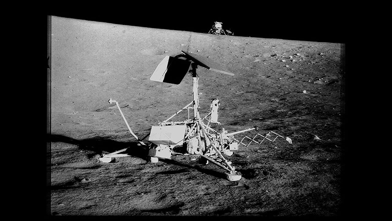 Surveyor 3 spacecraft landed on April 20, 1967, to support the coming crew of Apollo 12. The objective of the Surveyor 3 was to provide data for research on "soft landings."