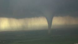 A tornado touches down in Oklahoma on May 20.