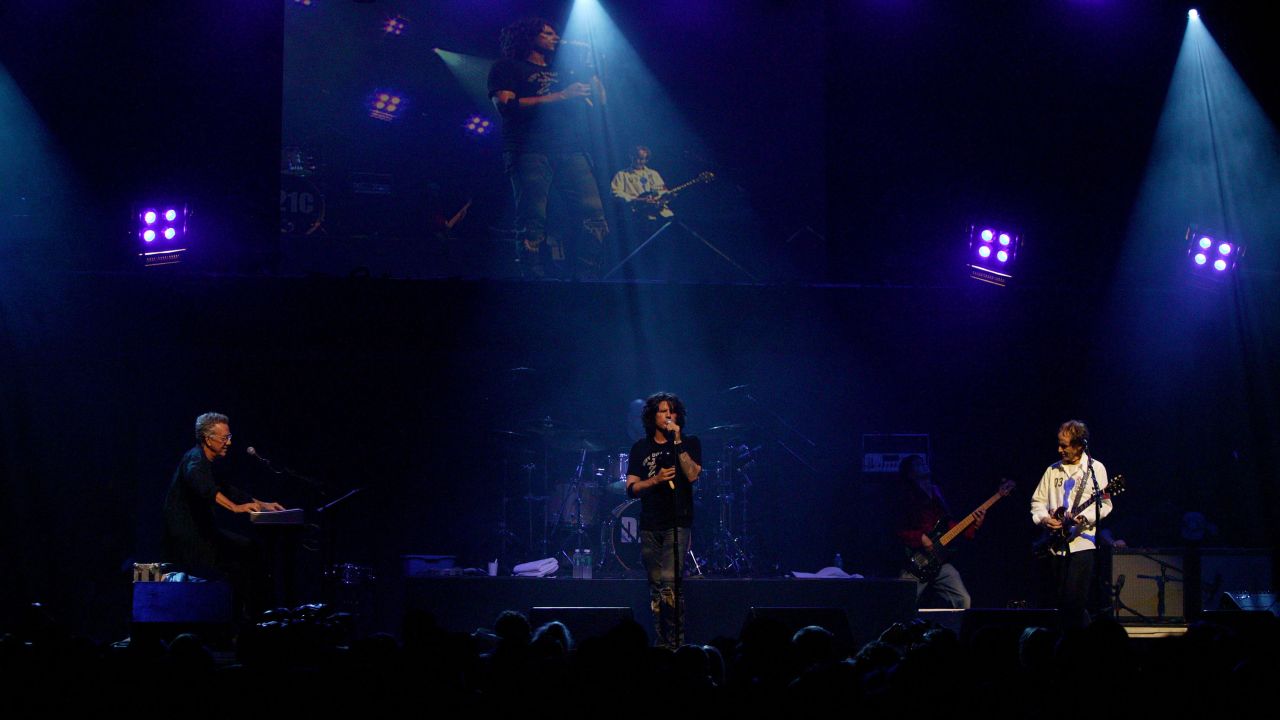 The Doors of the 21st Century perform at the Miller Rock Thru Time Celebrating 50 Years of Rock Concert at Roseland in New York on September 17, 2004. The band was formed by Manzarek and Doors bandmate Robby Krieger in 2002. 