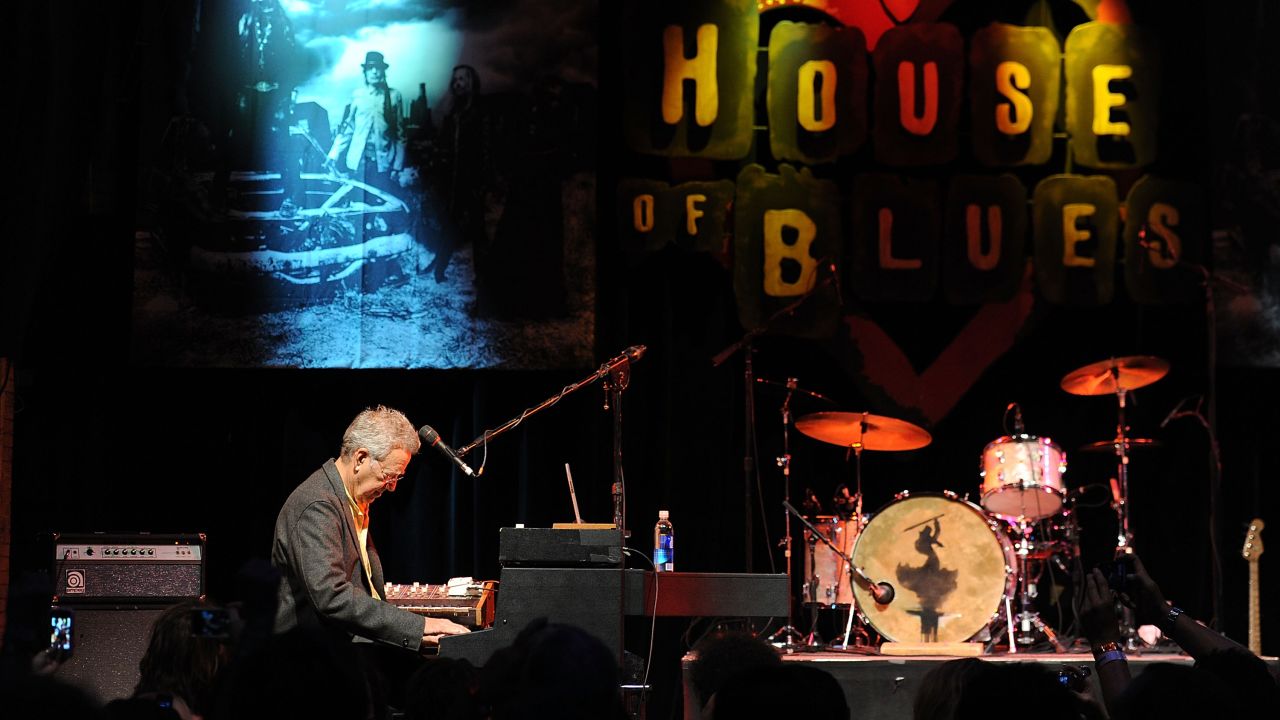 Manzarek performs at the Annual Sunset Strip Music Festival's Tribute to Motley Crue at the House of Blues in Hollywood, California, on August 18, 2011.