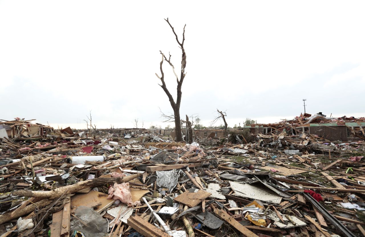 Massive piles of debris cover the ground after a powerful tornado ripped through Moore, Oklahoma, on May 20. <a href="http://www.cnn.com/2013/05/20/us/gallery/moore-oklahoma-tornado/index.html">View photos related to the Moore tornado.</a>