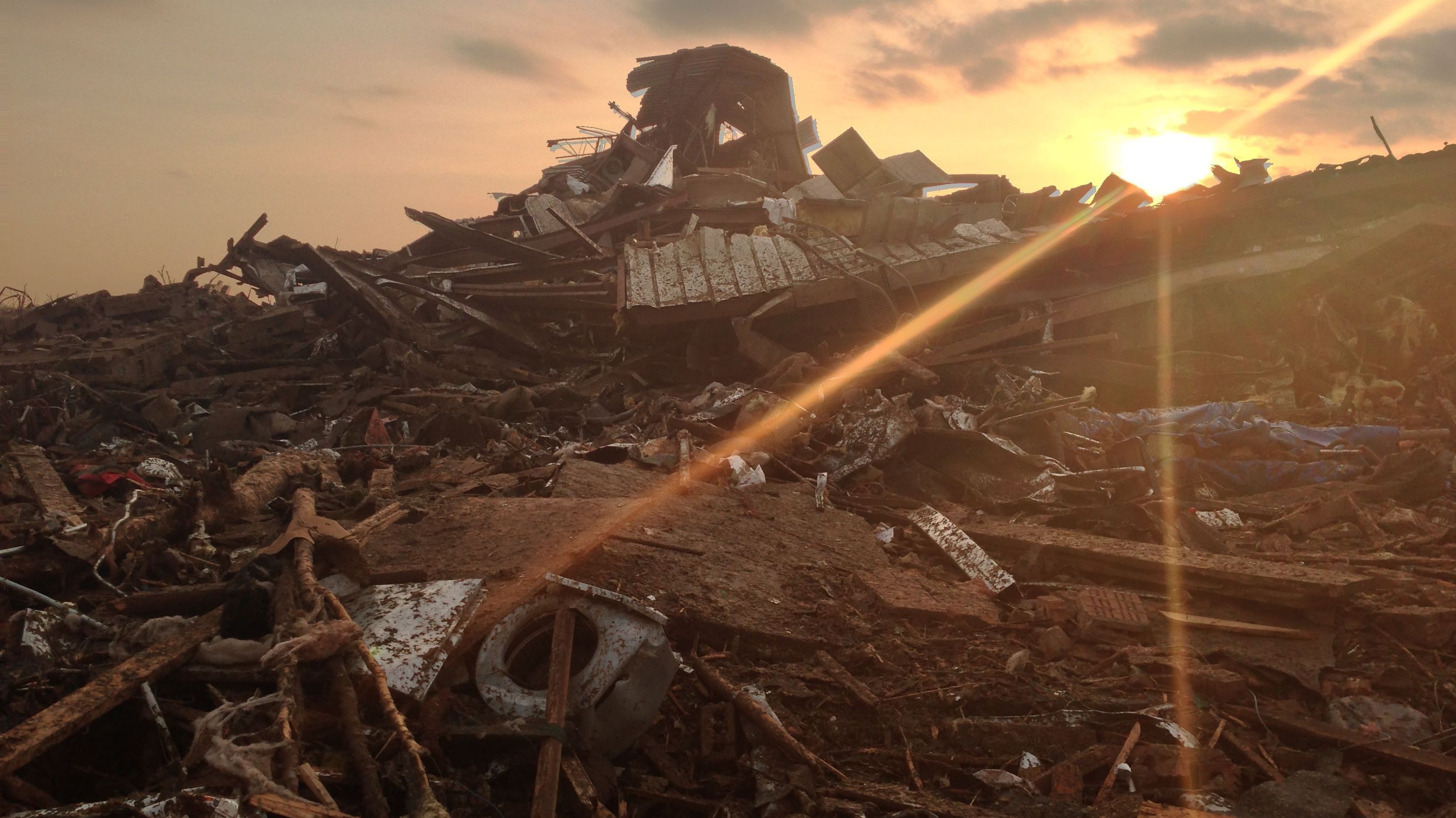 A first responder captured this photo at the scene of the devastated Plaza Elementary School in Moore, Oklahoma.