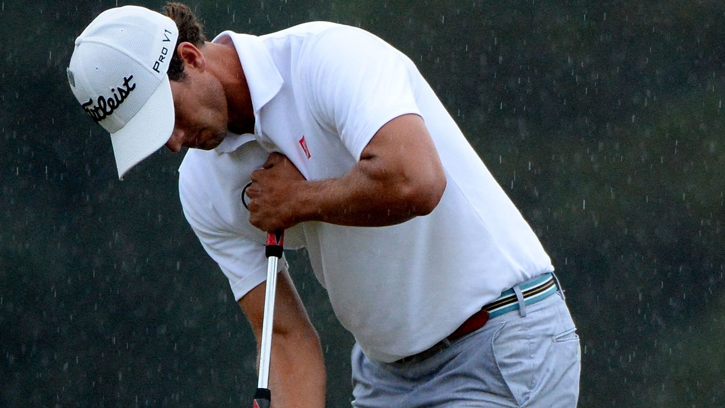  Adam Scott won the Masters in April using an anchored putter that he held close to his chest