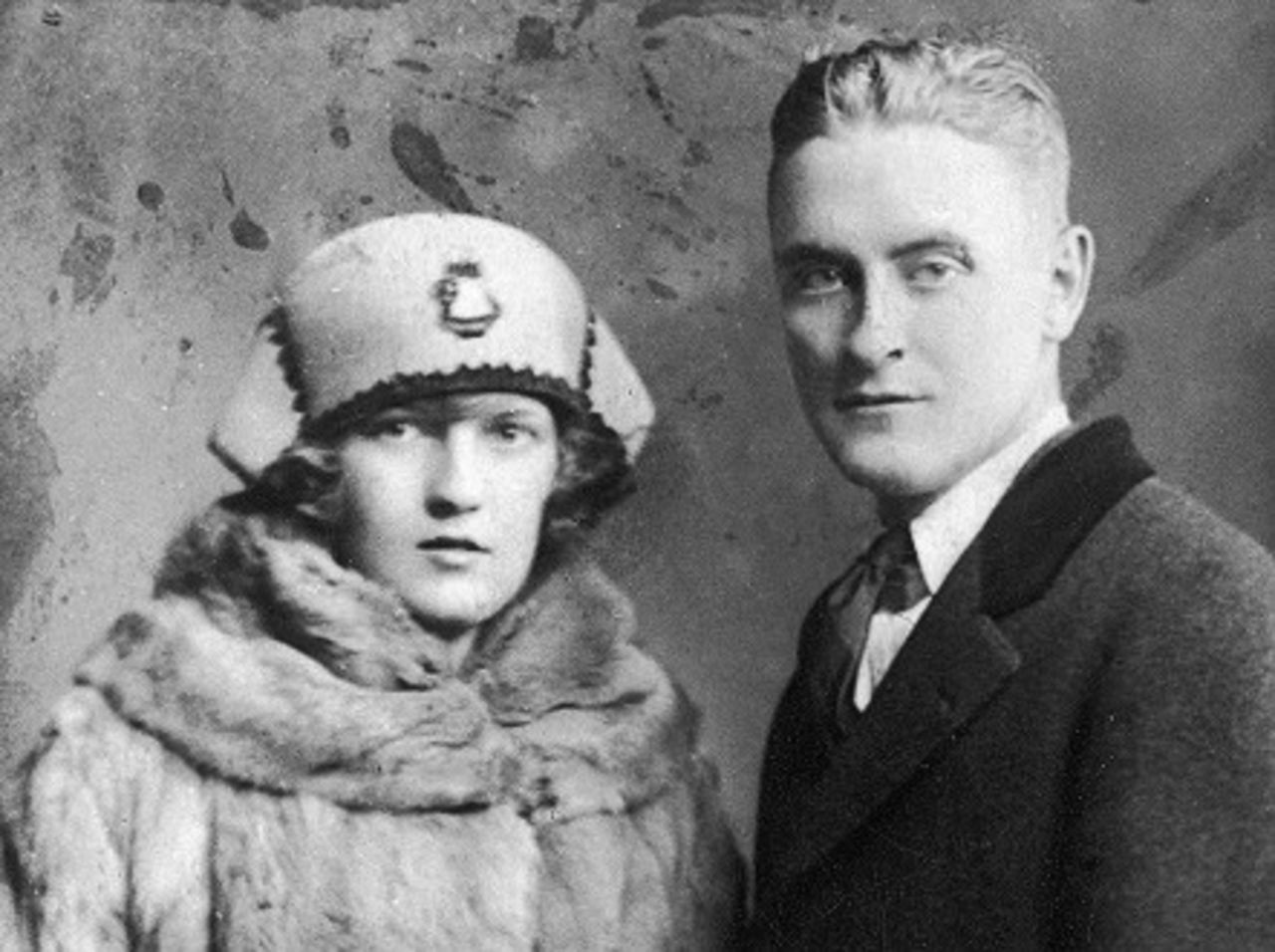 Portrait of F. Scott Fitzgerald and his wife Zelda in 1921.