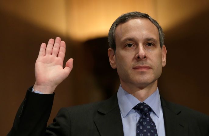 Former IRS Commissioner Douglas Shulman is sworn in prior to testifying before the Senate Finance Committee in May 2013. Shulman was at the helm of the IRS during most of the period that agents were targeting conservative groups. Shulman denied full awareness of what was happening at the time, saying subordinates failed to inform him of the details.