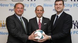New York Yankees president Randy Levine, MLS chief Don Garber and Manchester City CEO Ferran Soriano revealed the new franchise plans. 