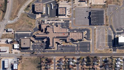 An undated satellite view shows Moore Medical Center before the May 20 tornado.