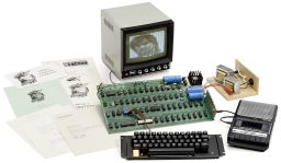 A rare Apple 1 computer is to be auctioned in Cologne, Germany. The original Apple was the first computer to be built by the California-based technology company. Up for auction is one of only six surviving "Apple 1" computers still in working order