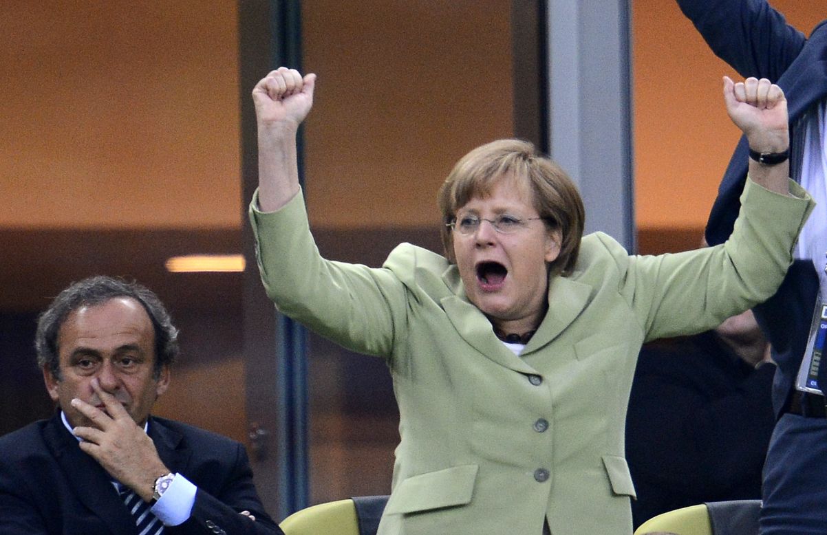 German Chancellor Angela Merkel is a huge football fan and will be a keen spectator at the Champions League final.