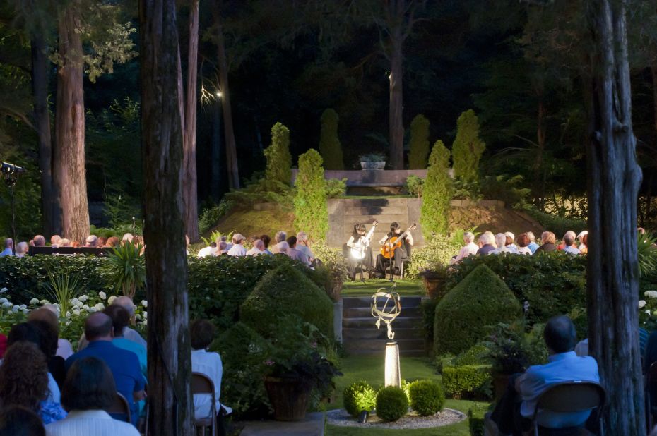 The Caramoor estate in Westchester County, New York, was built as a weekend getaway in the 1920s.  What began as intimate private concerts have become Caramoor's Summer Music Festival.
