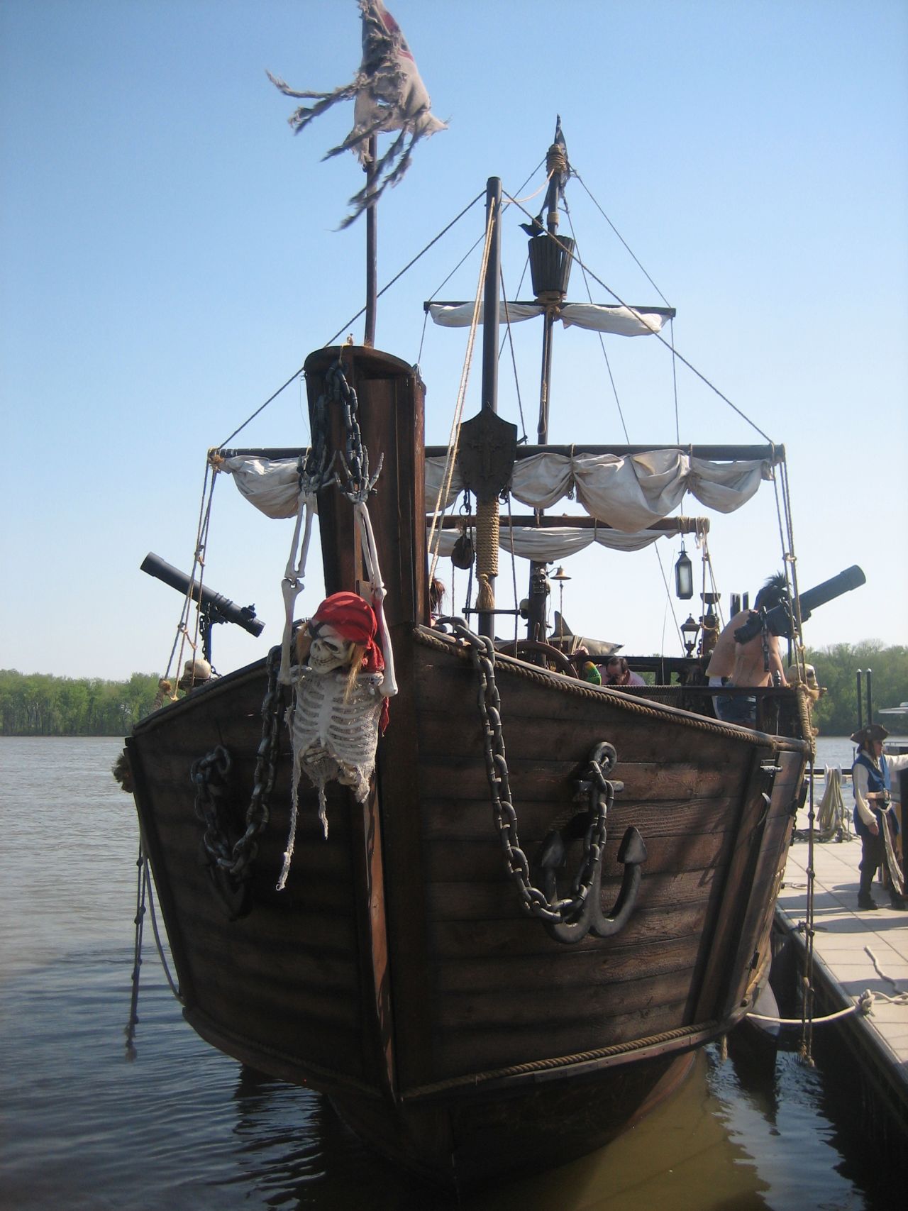 The remarkable vessel could be found cruising along the Mississippi River, which is perhaps better known for it's paddle steamers than pirate ships.