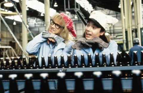 <strong>"Wayne's World" (1992)</strong>: Another comedy with roots in "Saturday Night Live," Dana Carvey and Mike Myers influenced a generation -- and generated plenty of catchphrases -- as local public access talk show hosts Garth and Wayne.