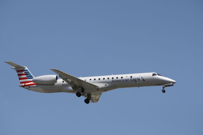 Plane spotter Matt Settler captured this American Eagle regional jet at Chicago's O'Hare International Airport. 