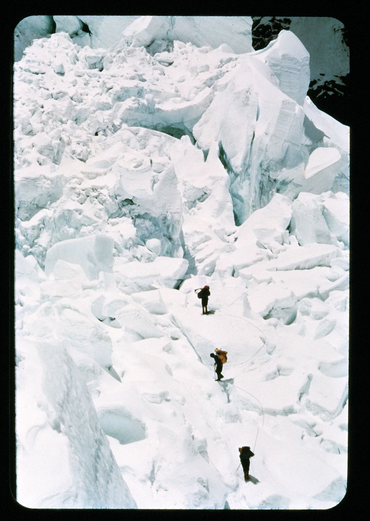The Khumbu Icefall is also where expedition member Jake Breitenbach lost his life when the ice became unstable and buried him (not pictured).