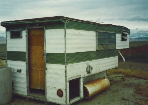 As a migrant worker on a farm in California's San Joaquin Valley, Quinones-Hinojosa lived in this trailer. 