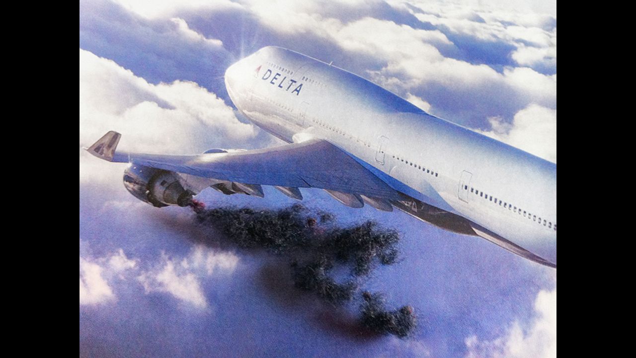Imagined disaster scenarios, in this case using sweater-lint, make up a large portion of "Seat Assignment." Katchadourian stays busy in flight in part as a way to deal with the stress of travel.